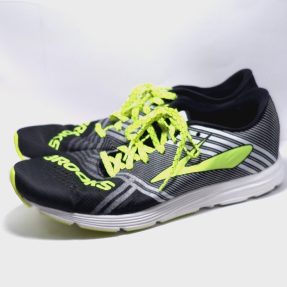 Brooks Hyperion Womens 9.5 Black Green Speed Running Shoes Reflect Walking Gym - Picture 3 of 11